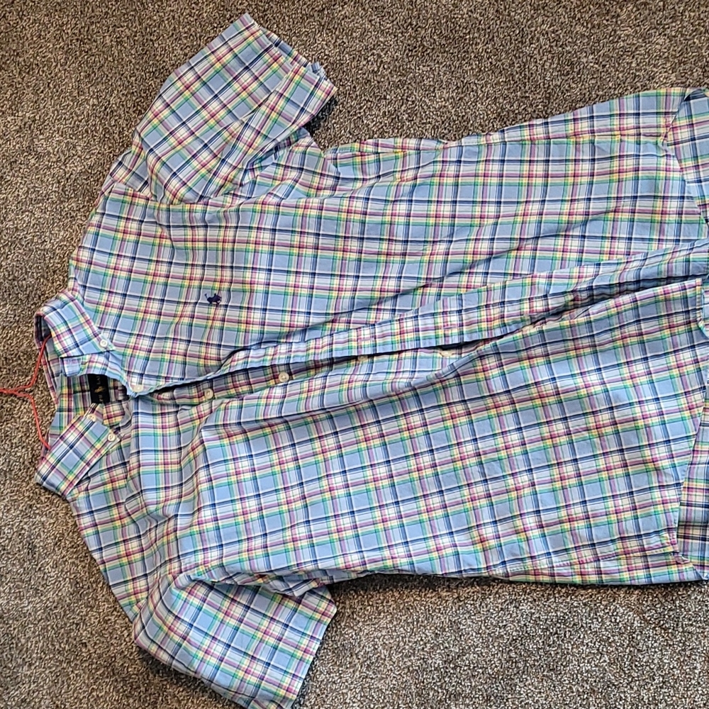 Ralph Lauren multi color plaid shirt sleeve shirt